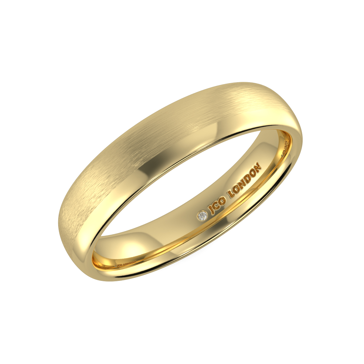 Shallow Court Plain Wedding Band
