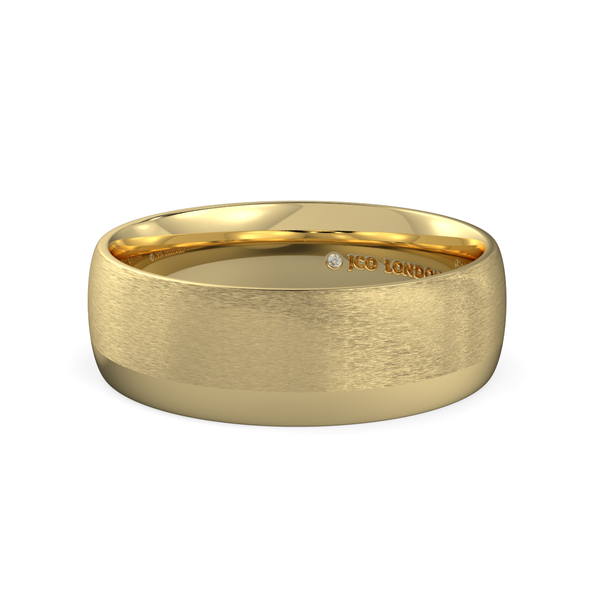 Shallow Court Plain Wedding Band
