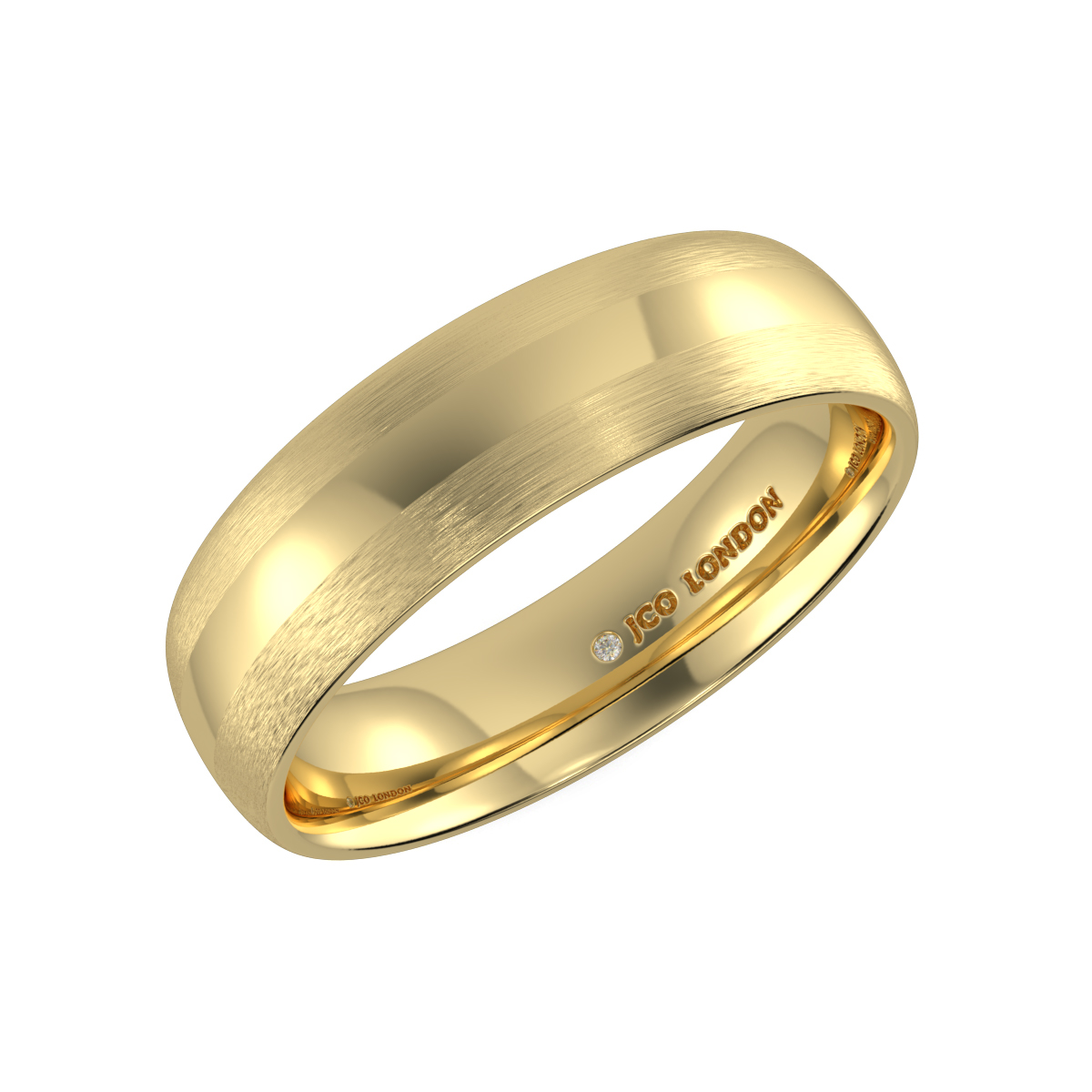 Shallow Court Plain Wedding Band