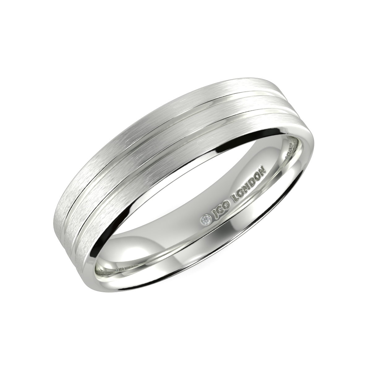 Flat Court Plain Wedding Band
