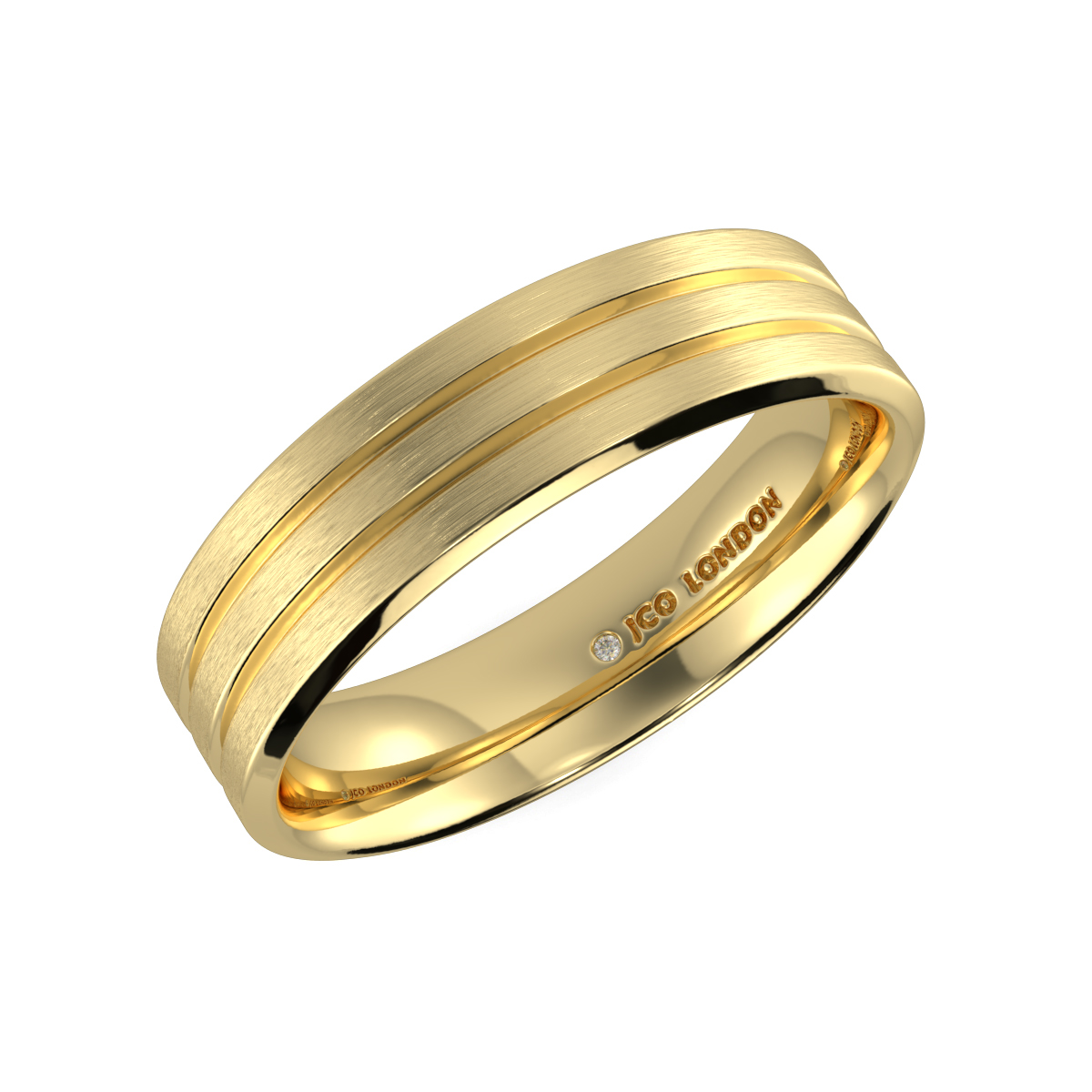Flat Court Plain Wedding Band