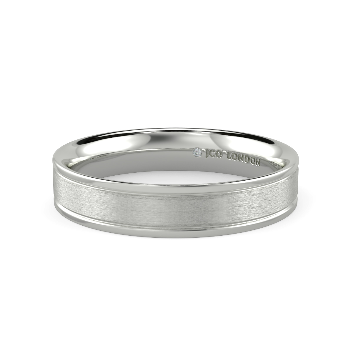 Flat Court Plain Wedding Band