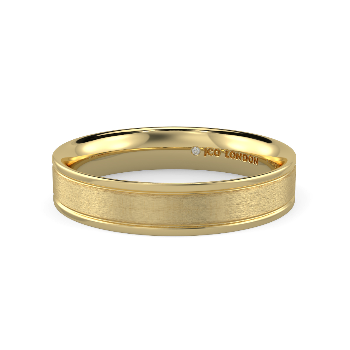 Flat Court Plain Wedding Band