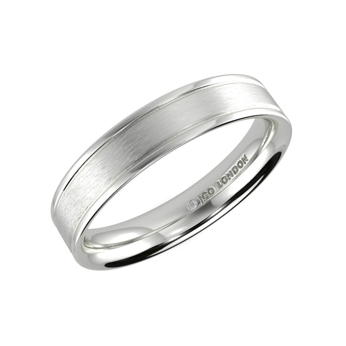 Flat Court Plain Wedding Band