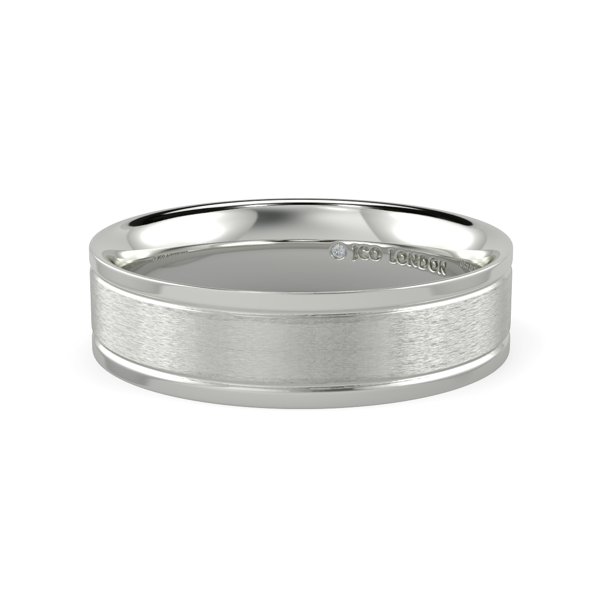Flat Court Plain Wedding Band