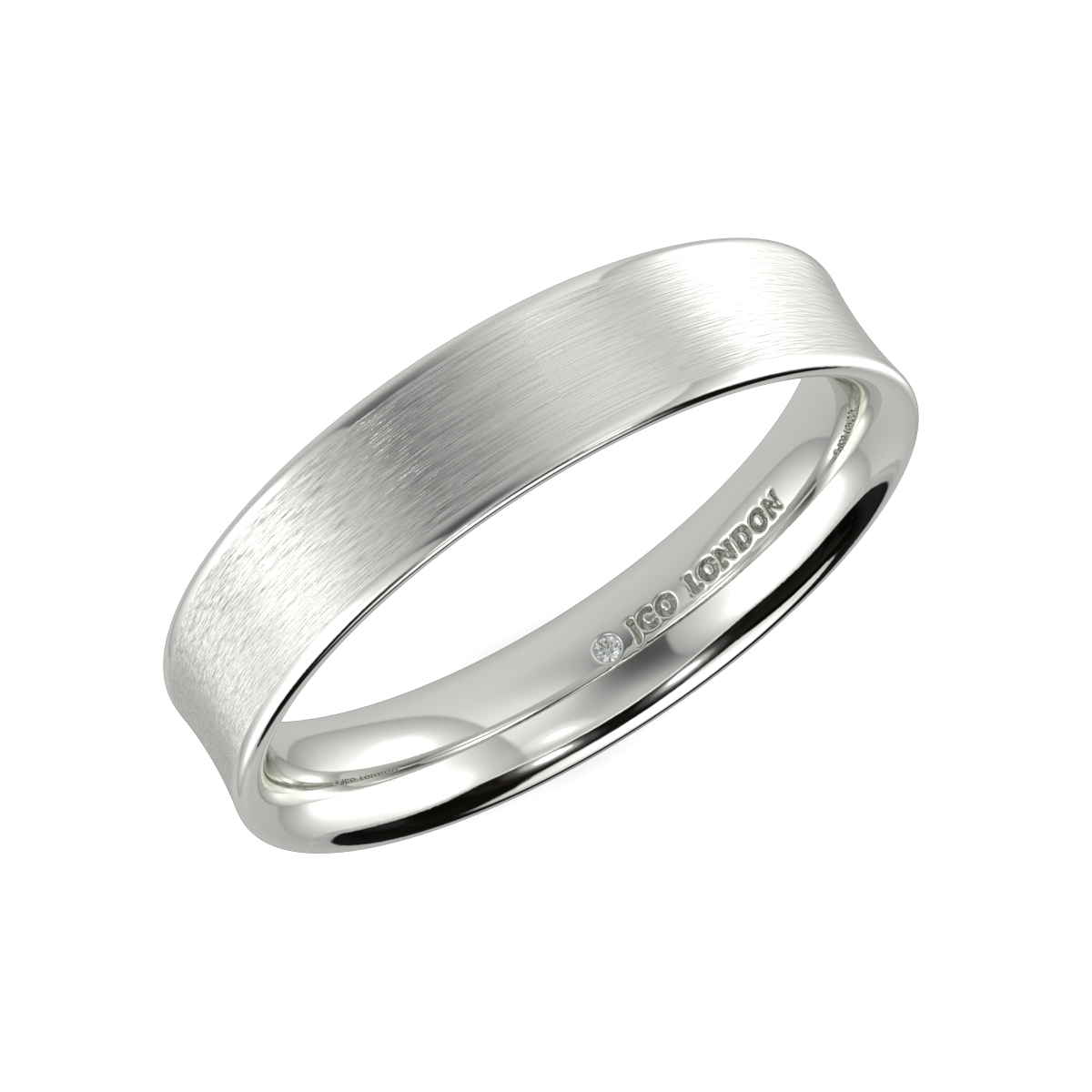 Flat Court Plain Wedding Band