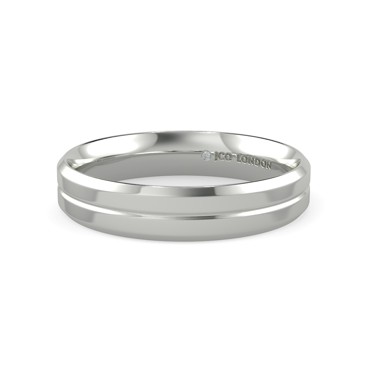 Flat Court Plain Wedding Band
