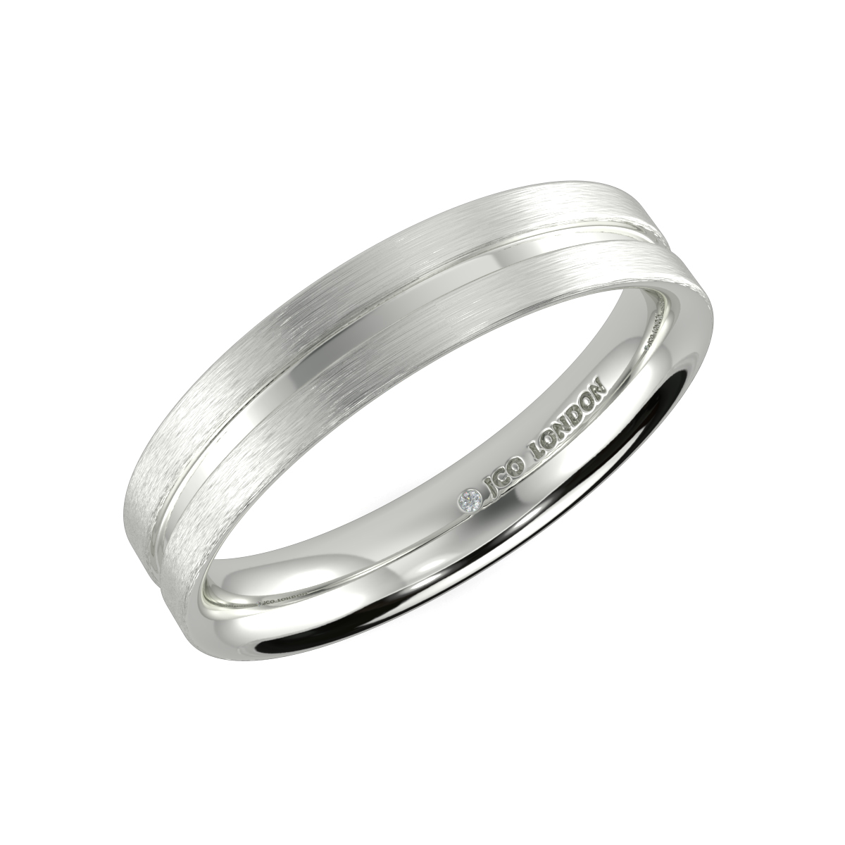 Flat Court Plain Wedding Band