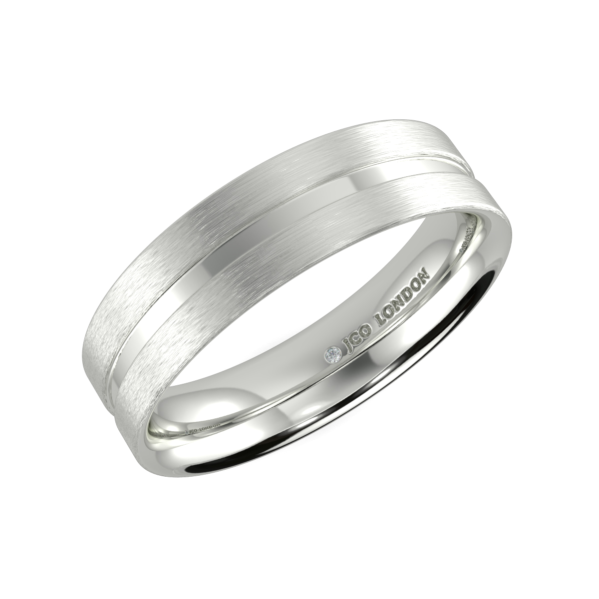 Flat Court Plain Wedding Band