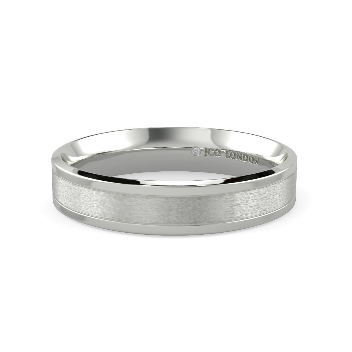 Flat Court Plain Wedding Band