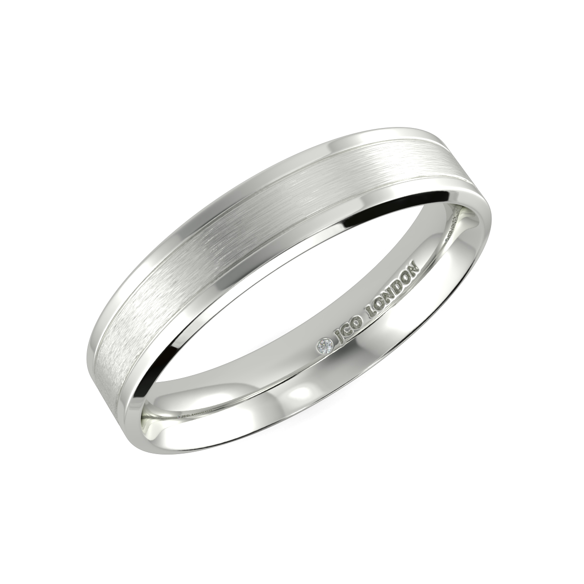Flat Court Plain Wedding Band