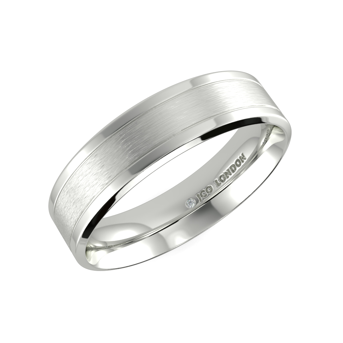 Flat Court Plain Wedding Band