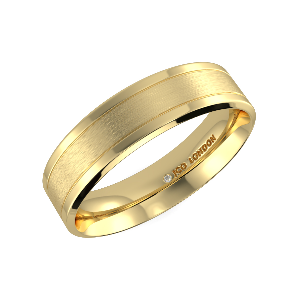 Flat Court Plain Wedding Band