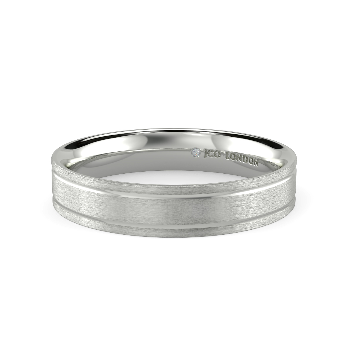 Flat Court Plain Wedding Band