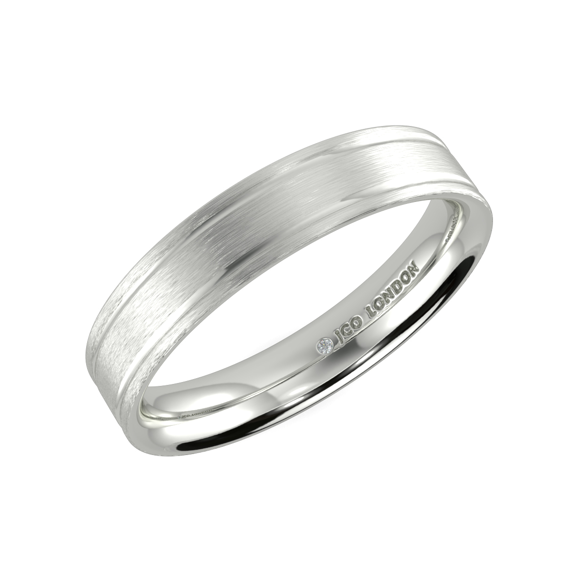 Flat Court Plain Wedding Band