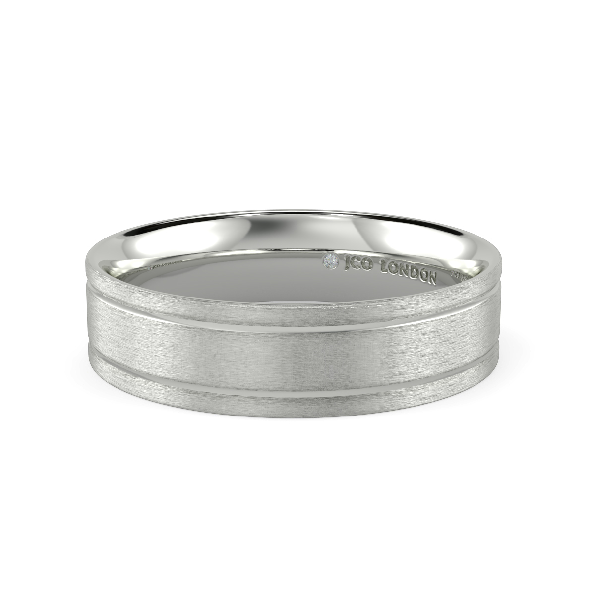 Flat Court Plain Wedding Band