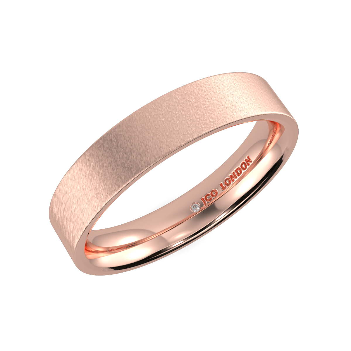 Flat Court Plain Wedding Band