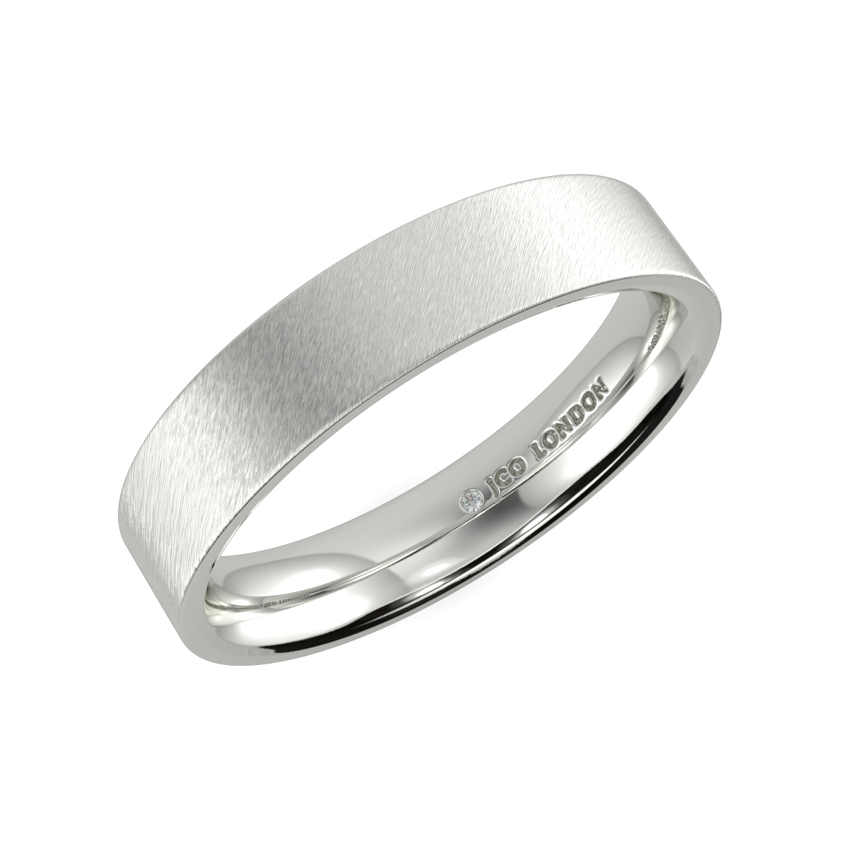 Flat Court Plain Wedding Band