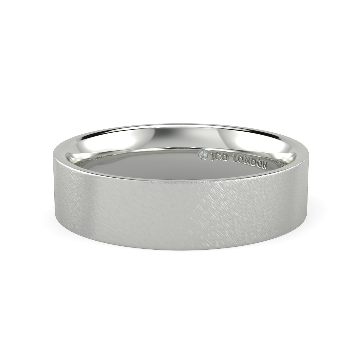 Flat Court Plain Wedding Band