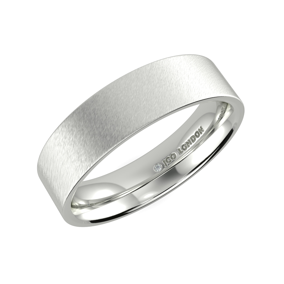 Flat Court Plain Wedding Band