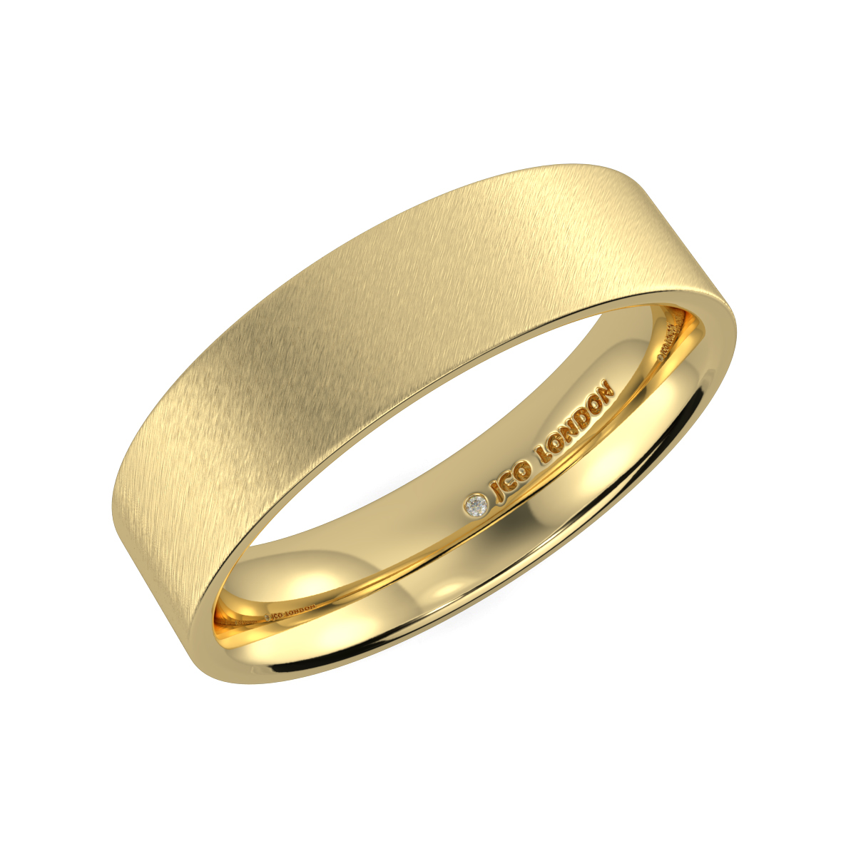 Flat Court Plain Wedding Band