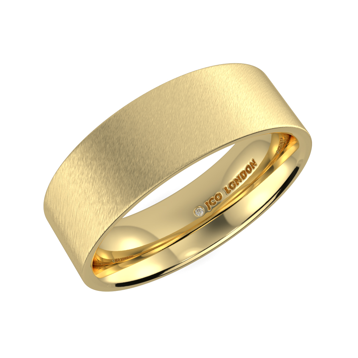 Flat Court Plain Wedding Band