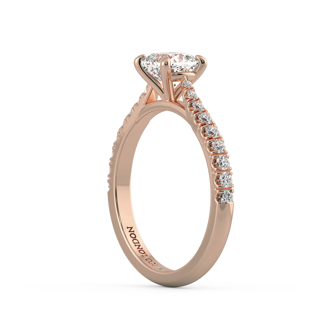 Cushion Shoulder Diamond  Engagement Rings