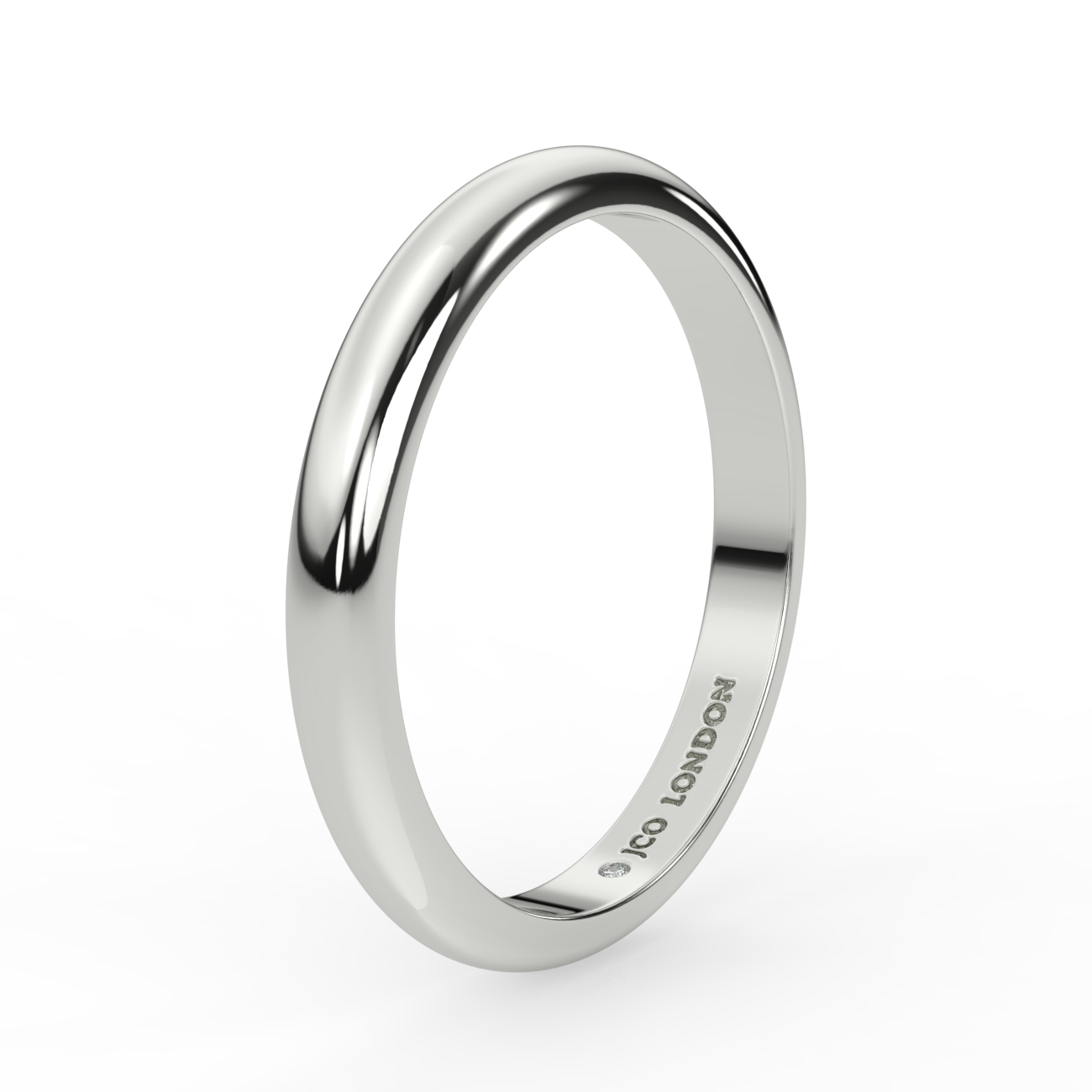 D Shape Plain Wedding Band