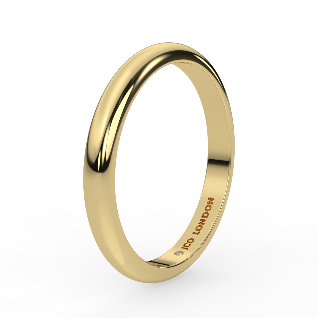 D Shape Plain Wedding Band
