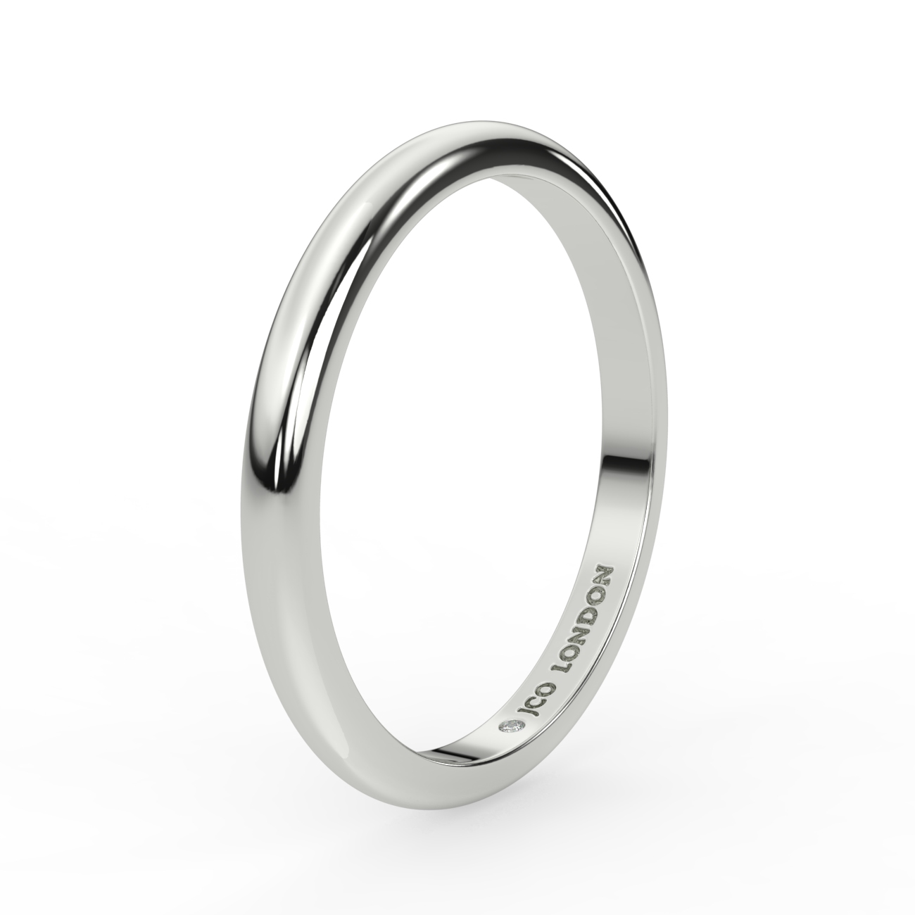 D Shape Plain Wedding Band