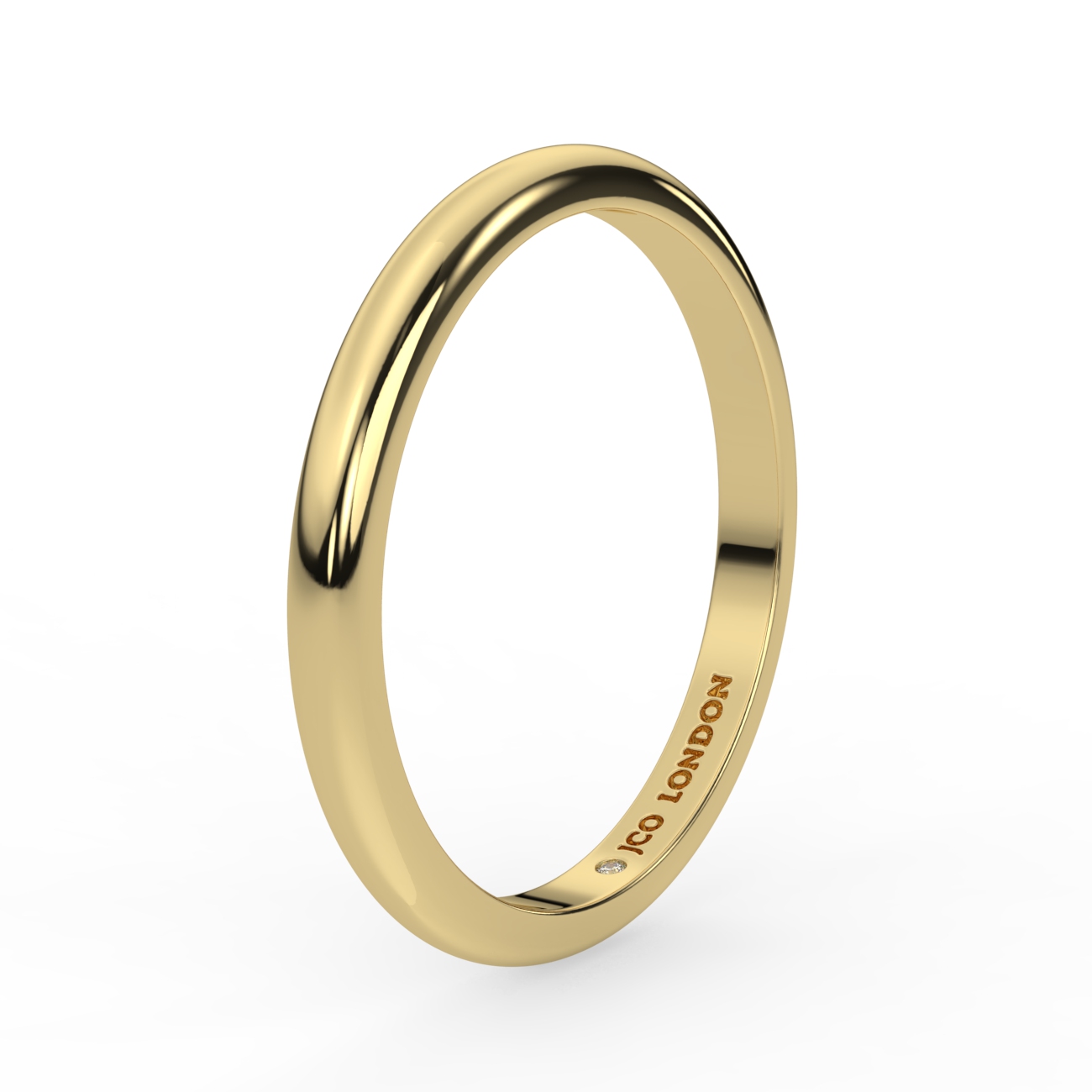 D Shape Plain Wedding Band
