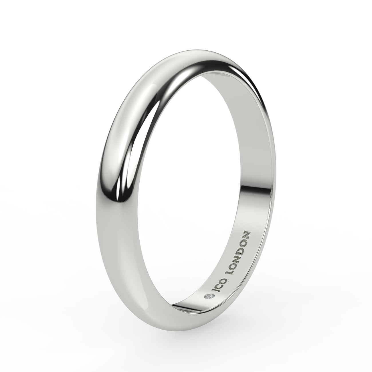 D Shape Plain Wedding Band