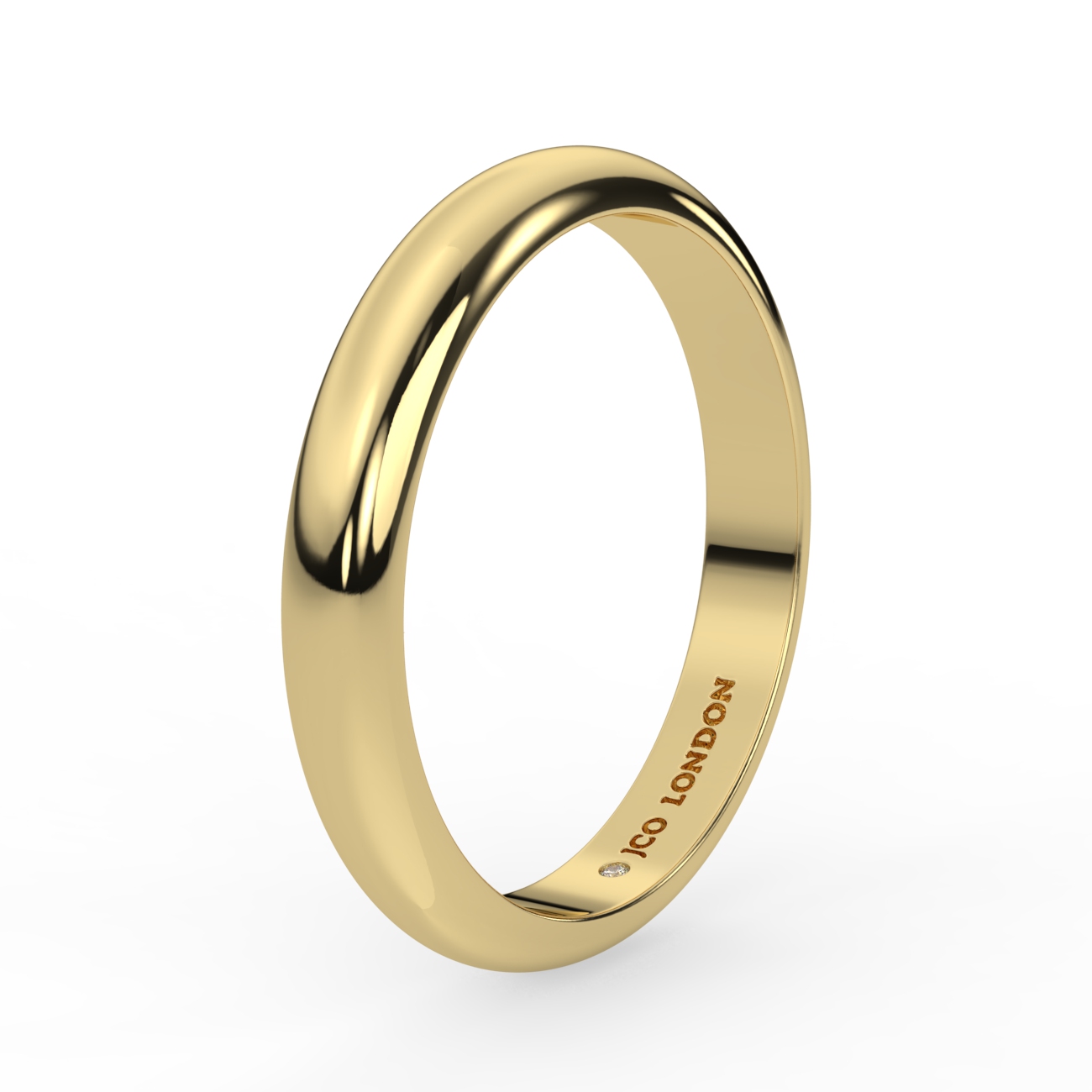 D Shape Plain Wedding Band