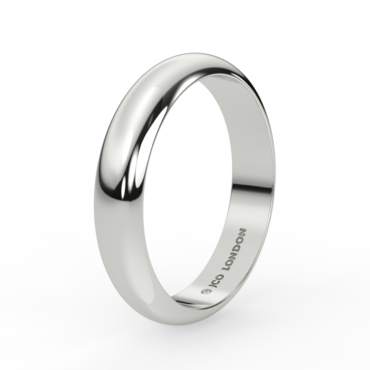 D Shape Plain Wedding Band