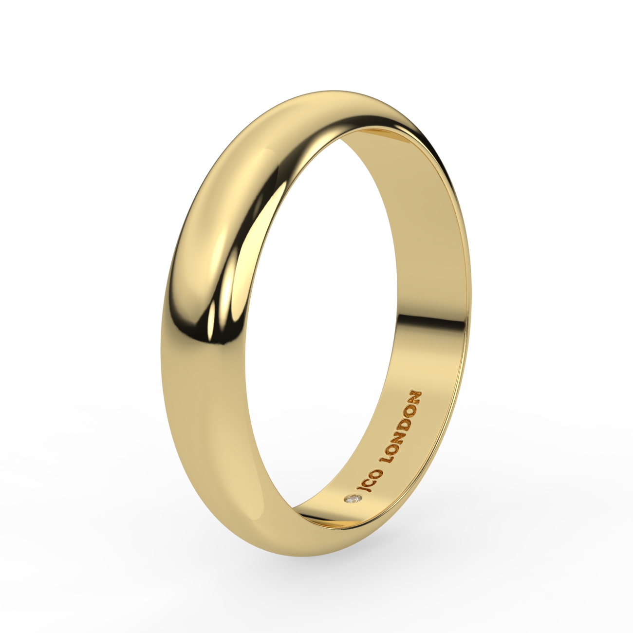 D Shape Plain Wedding Band