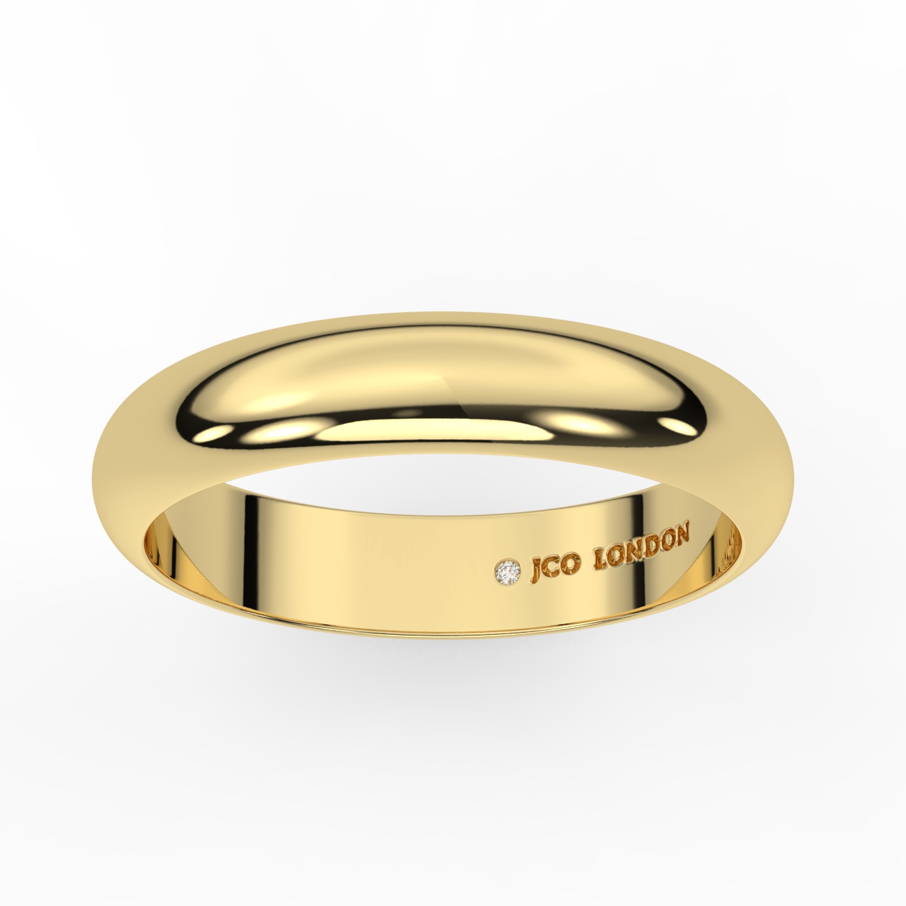 D Shape Plain Wedding Band