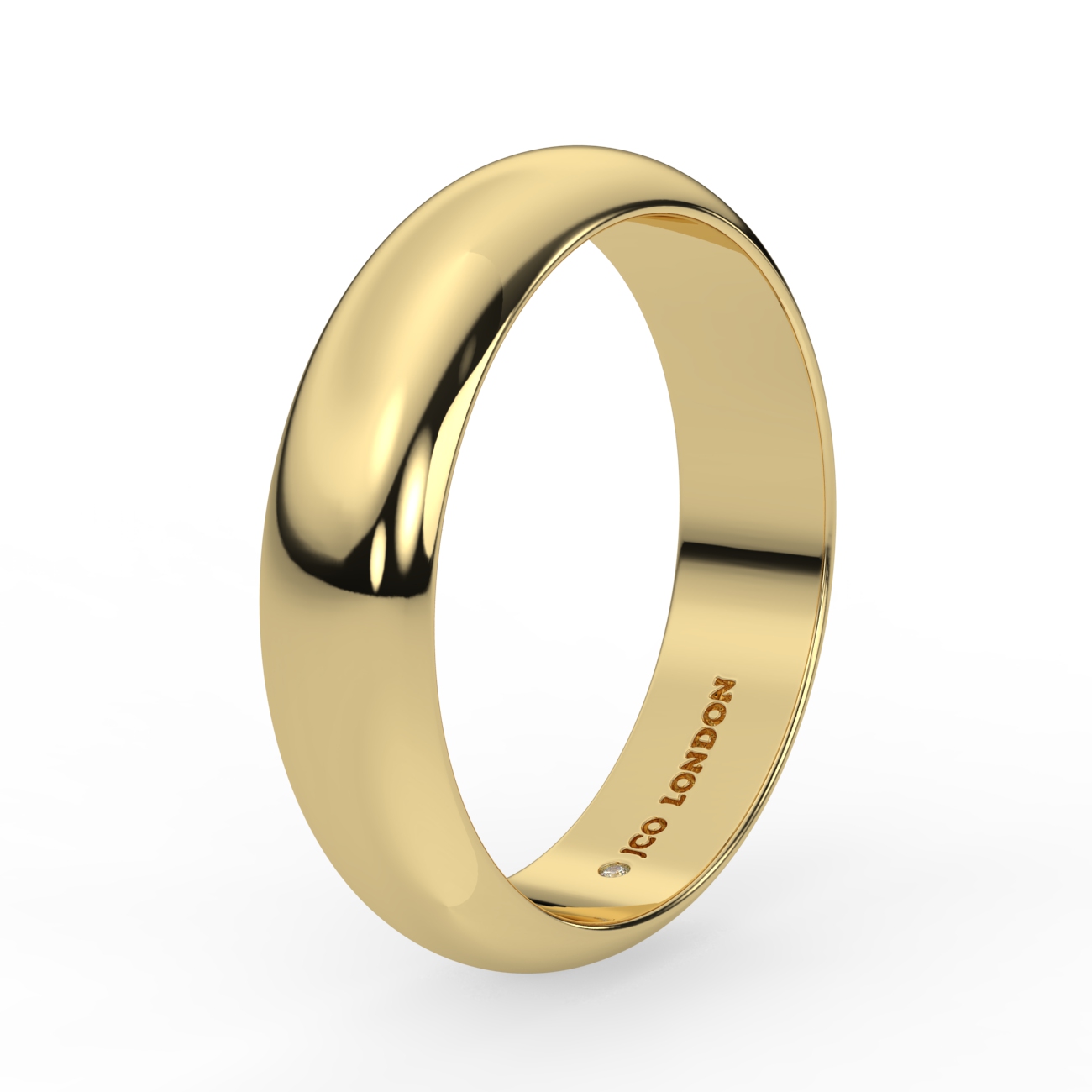 D Shape Plain Wedding Band
