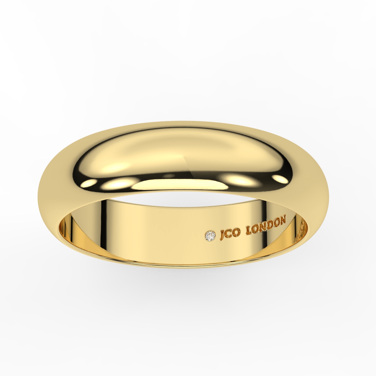 D Shape Plain Wedding Band