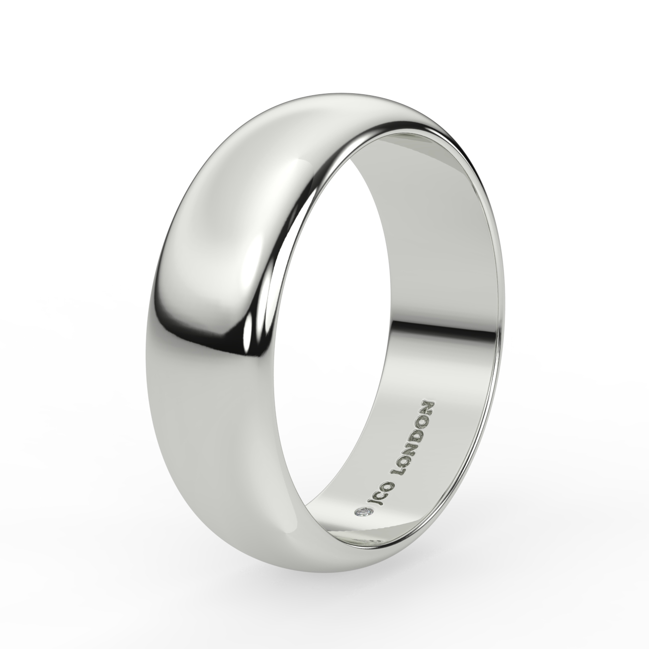 D Shape Plain Wedding Band