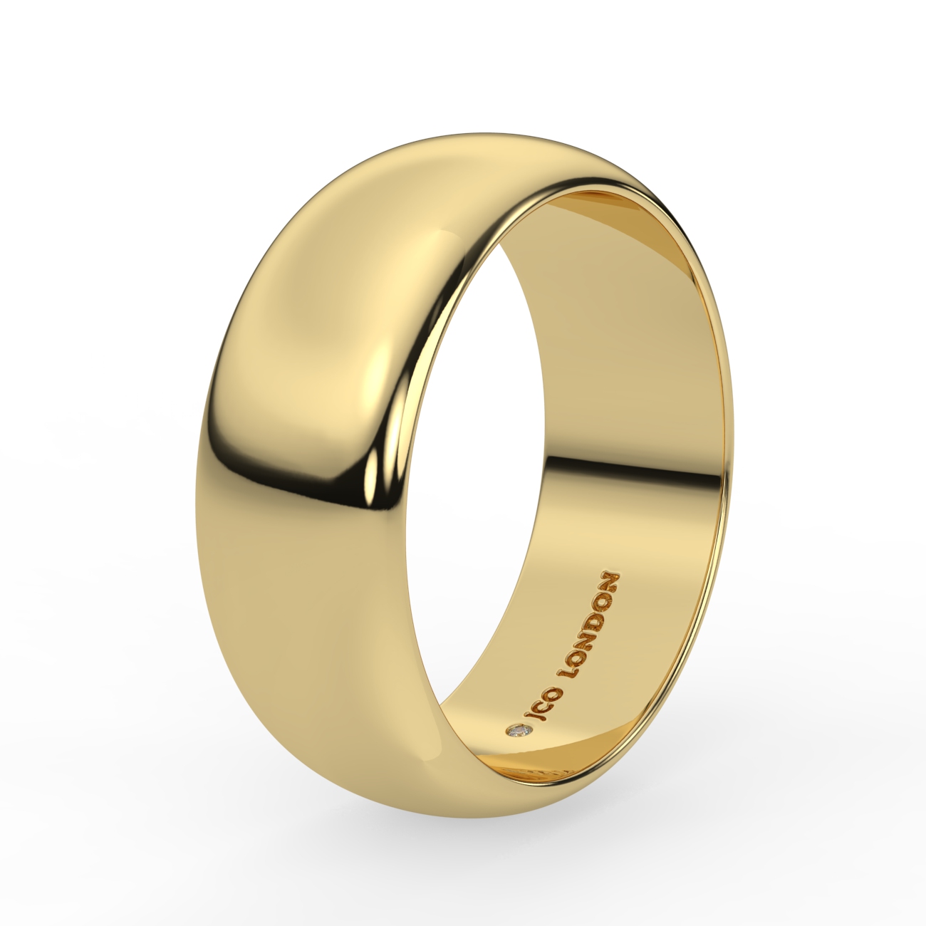 D Shape Plain Wedding Band