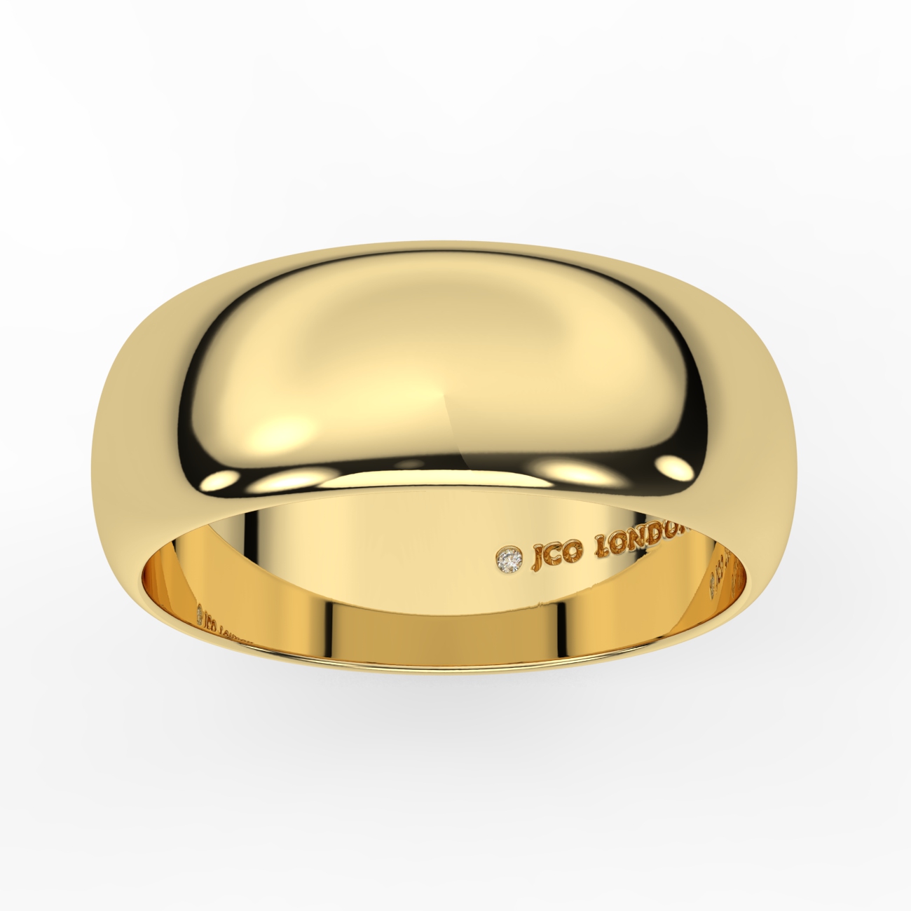 D Shape Plain Wedding Band