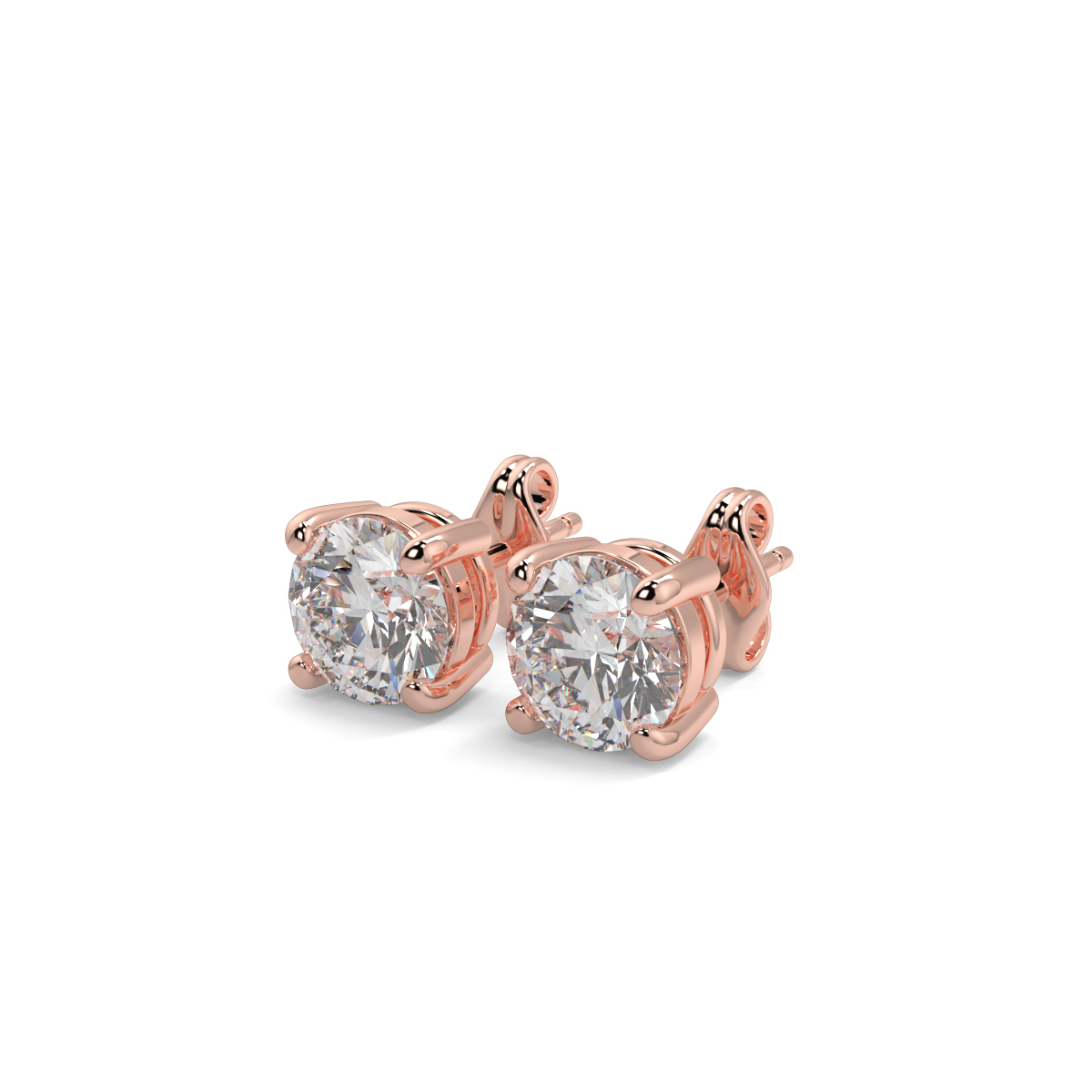 Solitaire Diamond Earrings