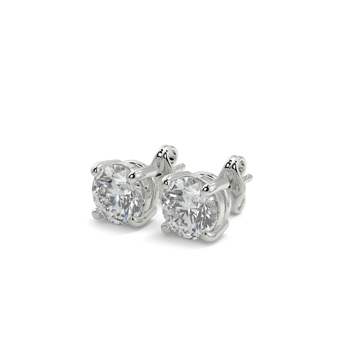 Solitaire Diamond Earrings