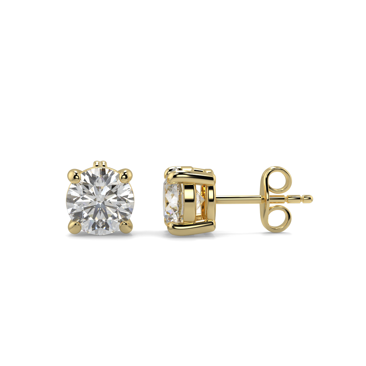Solitaire Diamond Earrings