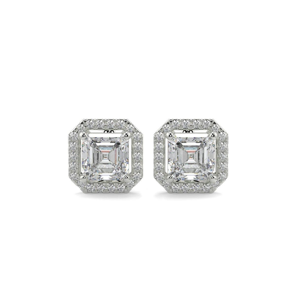Halo Diamond Earrings