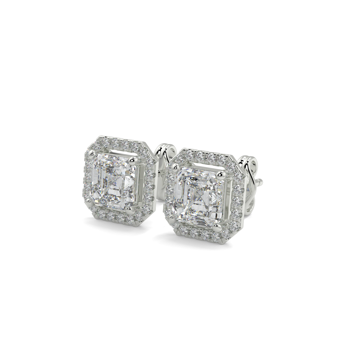 Halo Diamond Earrings