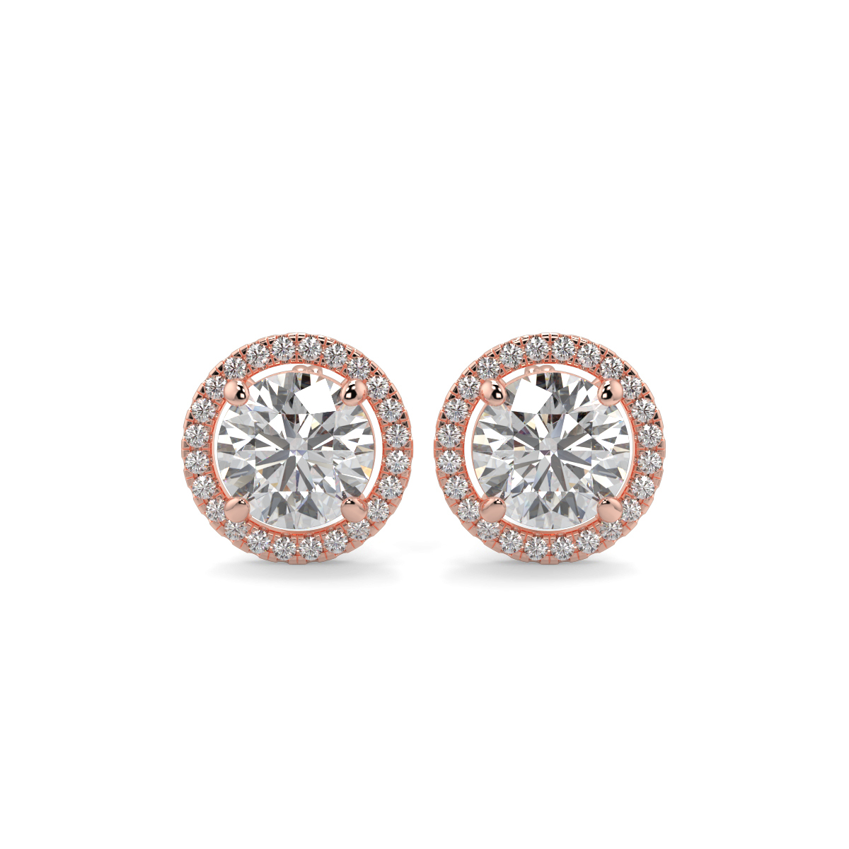 Halo Diamond Earrings