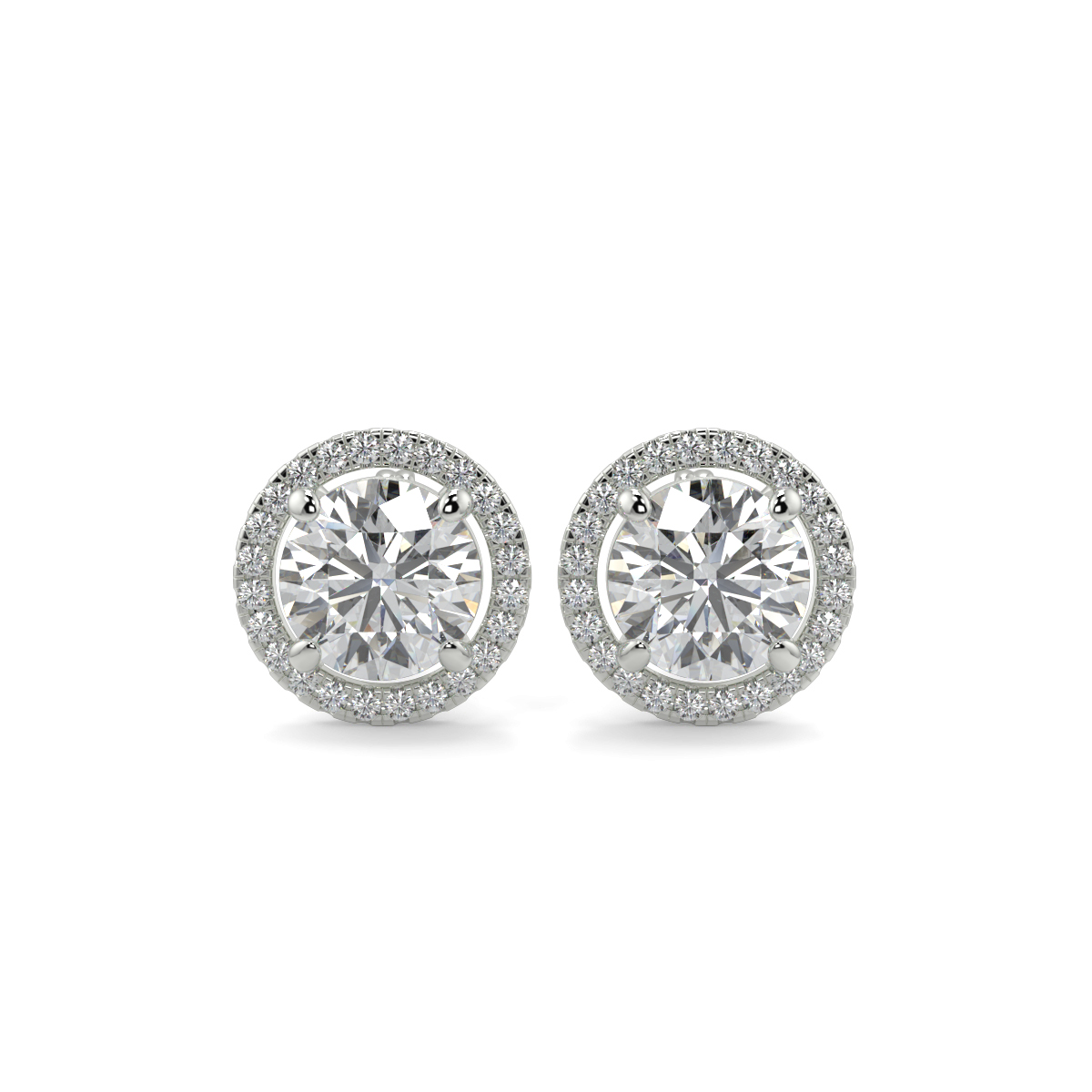 Halo Diamond Earrings