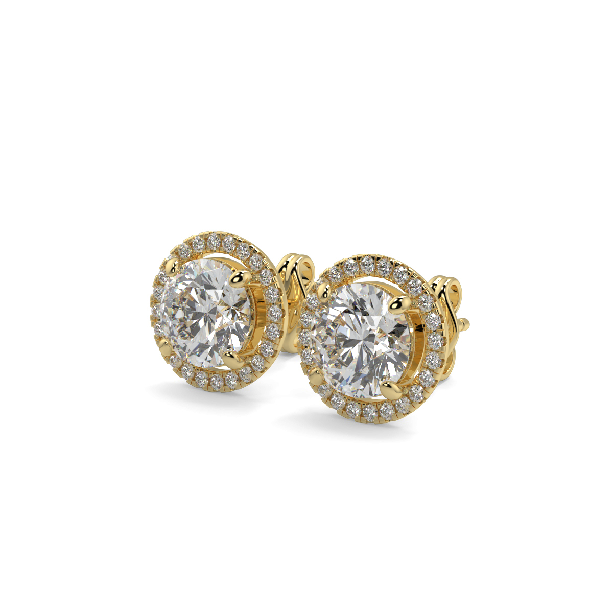 Halo Diamond Earrings