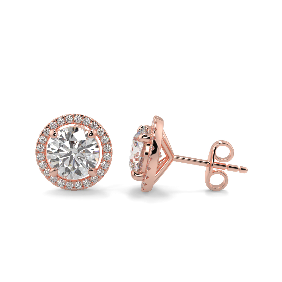 Halo Diamond Earrings